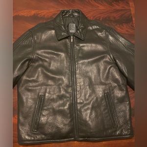 Robert Comstock black leather jacket, XL